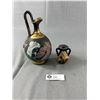 Image 1 : Vintage Hand Made Greek Ceramic Jug/Vase, One Handle Marked Hellas w/ Seal. 8" H. Hand Painted Greek