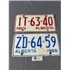 Image 1 : 1965 & 1966 Alberta License Plates