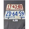 Image 3 : 1965 & 1966 Alberta License Plates