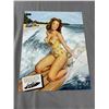 Image 2 : 2 Waikiki Surfer Pin Up Girl Tin Signs. Good Condition