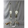 Image 1 : Pair Of Vintage Boudoir Glass Lamps