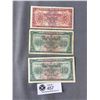 Image 1 : 3 WWII BelgianBanknotes Dated 1943