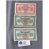 Image 1 : 3 WWII BelgianBanknotes Dated 1943