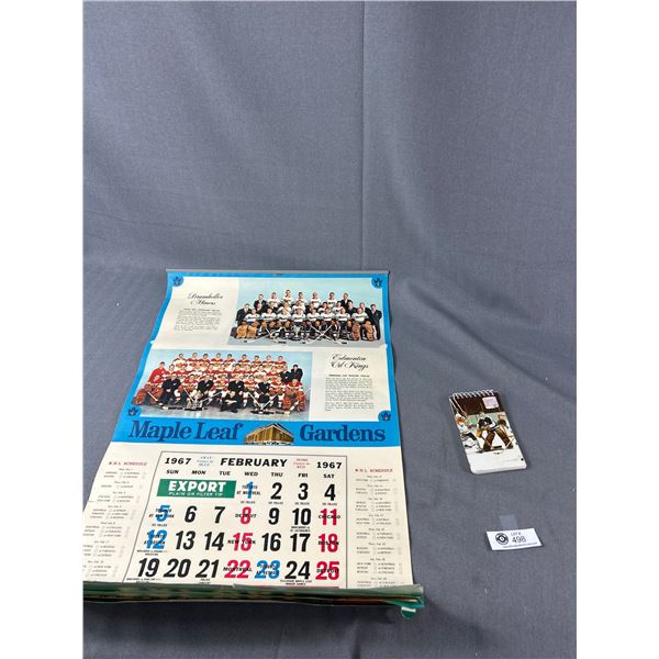 1967 NHL Maple Leafs Gardens Large Calender