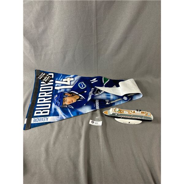 Canucks Alex Burrows Flag Banner & Holland America Cruise Ship Souvenir