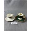 Image 1 : 2 Cup & Saucer Sets - German Kunst Kronach, Bavaria/Getifrsthal
