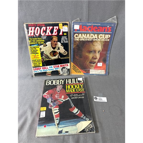 NHL Bobby Hull Lot - Books & Magazines