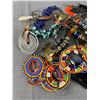 Image 2 : Vintage Tribal Jewelry Lot - Metal, Beaded, Stone & More