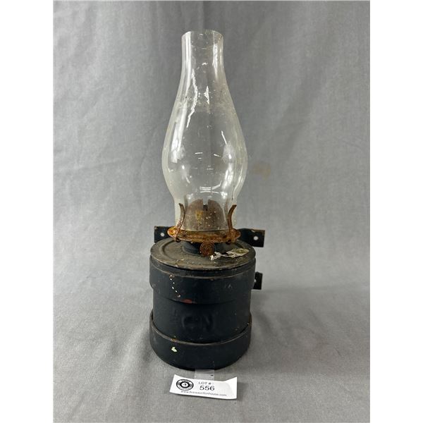 Vintage CN Train Lantern w/ Glass Shade
