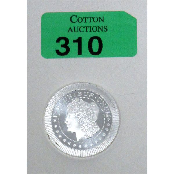 1 Oz .999 Silver Morgan Head Round 