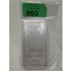 Image 1 : 10 Oz .999 Silver JBR Ethically Sourced Bar 