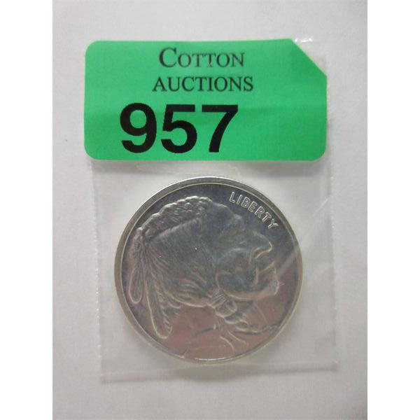 1 Oz .999 Silver Indigenous/Buffalo Round 