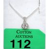 Image 1 : Amethyst & Diamond Sterling Silver Pendant