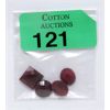 Image 1 : 1 Square Cut & 3 Oval Ruby Gemstones - 29 CTW