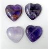 Image 2 : 15 Polished Amethyst Hearts - 20 mm x 20 mm