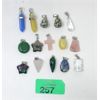 Image 1 : 15 Polished Gemstone Pendants