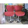 Image 1 : 2 Fabric Upholstered Swivel Counter Stools