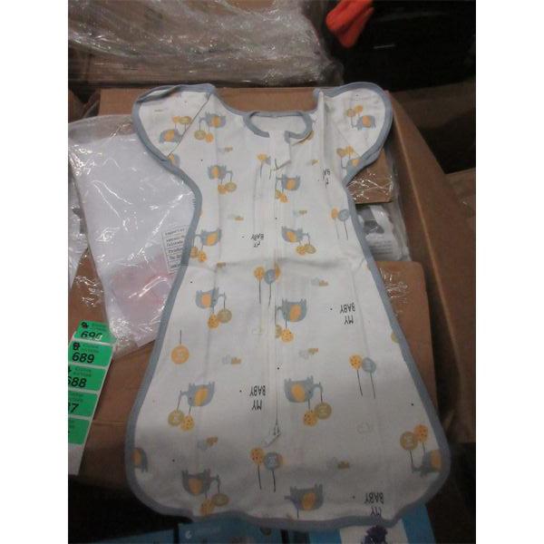 8 New Sets of 2 Cotton Baby Swaddling Sacks 