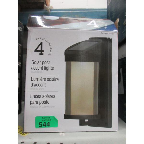 Set of 4 Solar Post Accent Lights - Open box