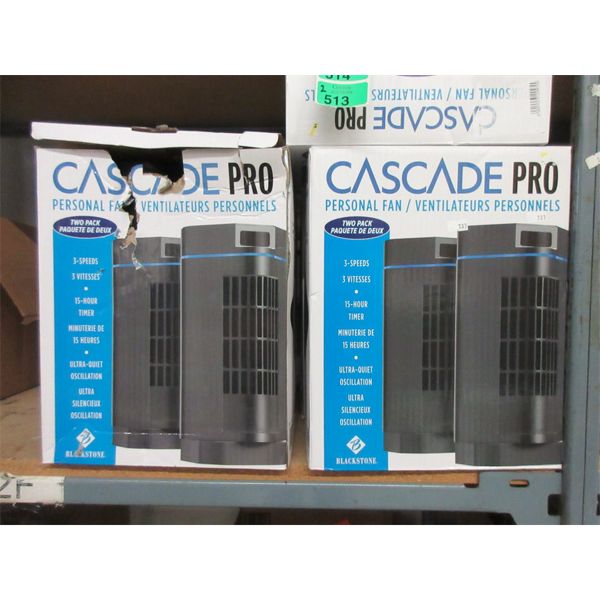 Cascade Pro Personal Fan Two-Pack - 13" tall