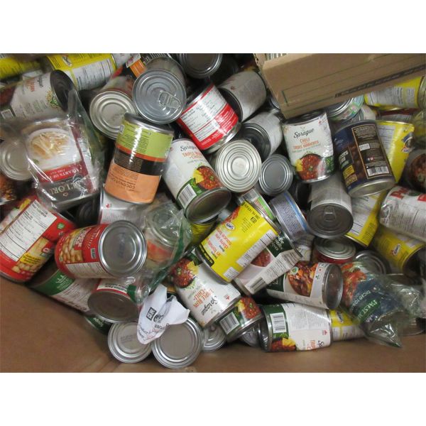 30 Dented Tins of Assorted Food Products