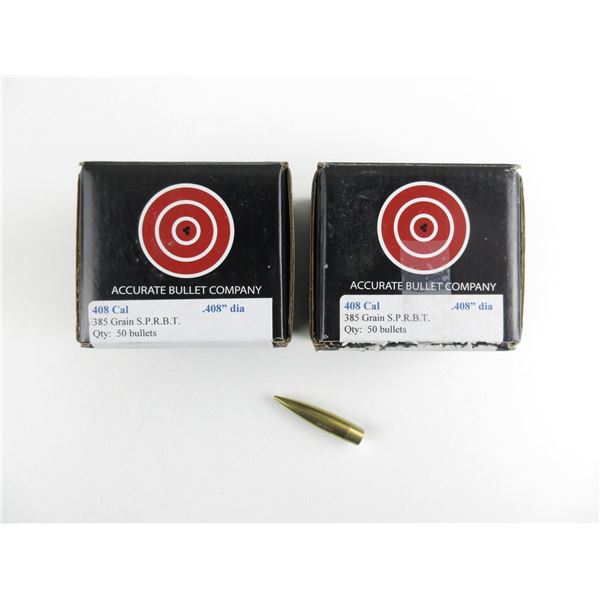 ACCURATE .408 CAL BULLET LOT