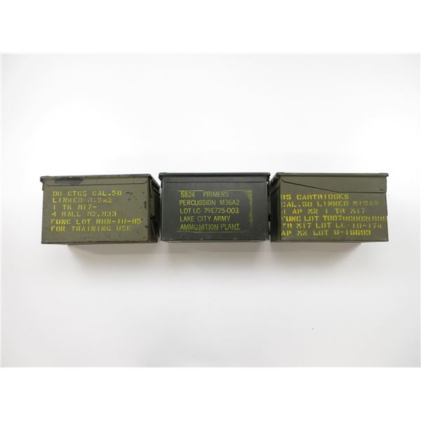 ASSORTED METAL AMMO TIN LOT