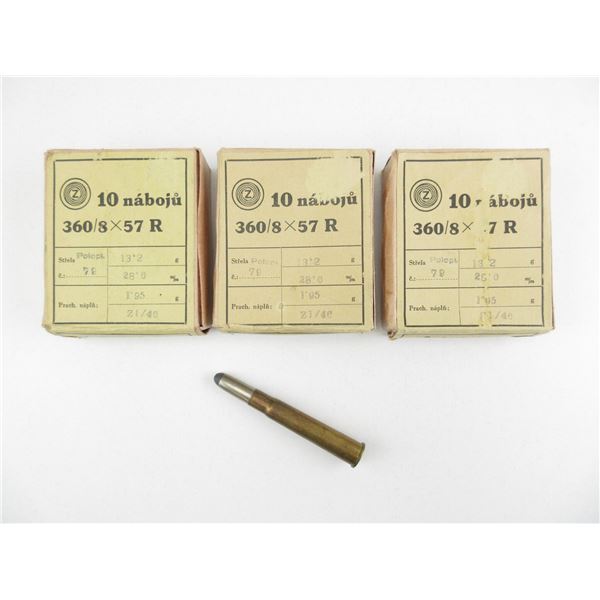 COLLECTIBLE 8X57R CZECH AMMO LOT