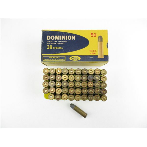 COLLECTIBLE DOMINION .38 SPECIAL AMMO
