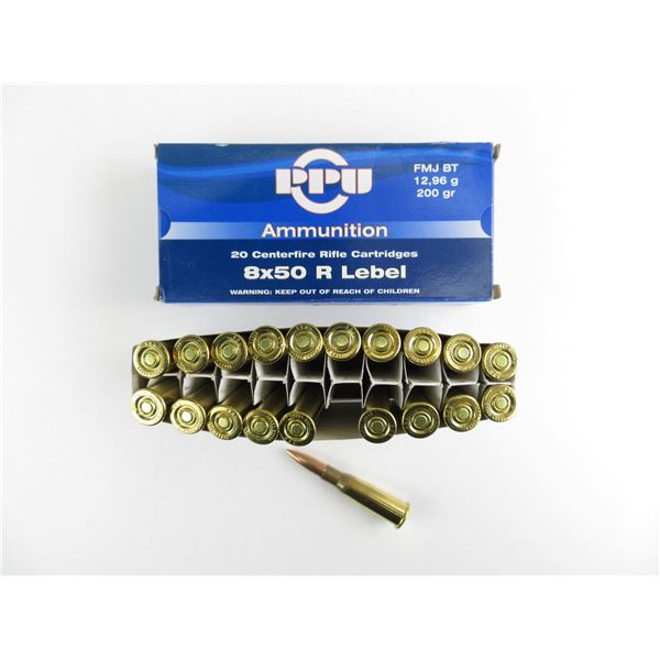 PPU 8MMX50MM RIFLE LEBEL AMMO