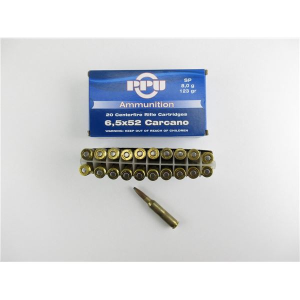 PPU 6.5X52MM CARCANO AMMO LOT