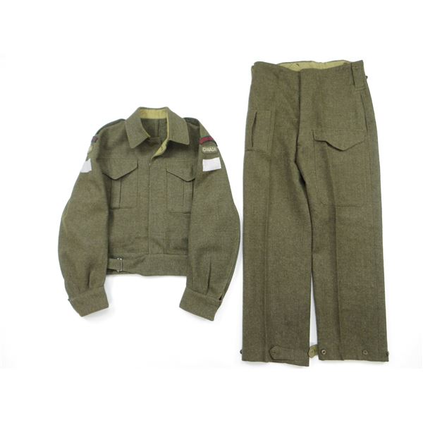 WWII CANADIAN BATTLE DRESS UNIFORM LOT