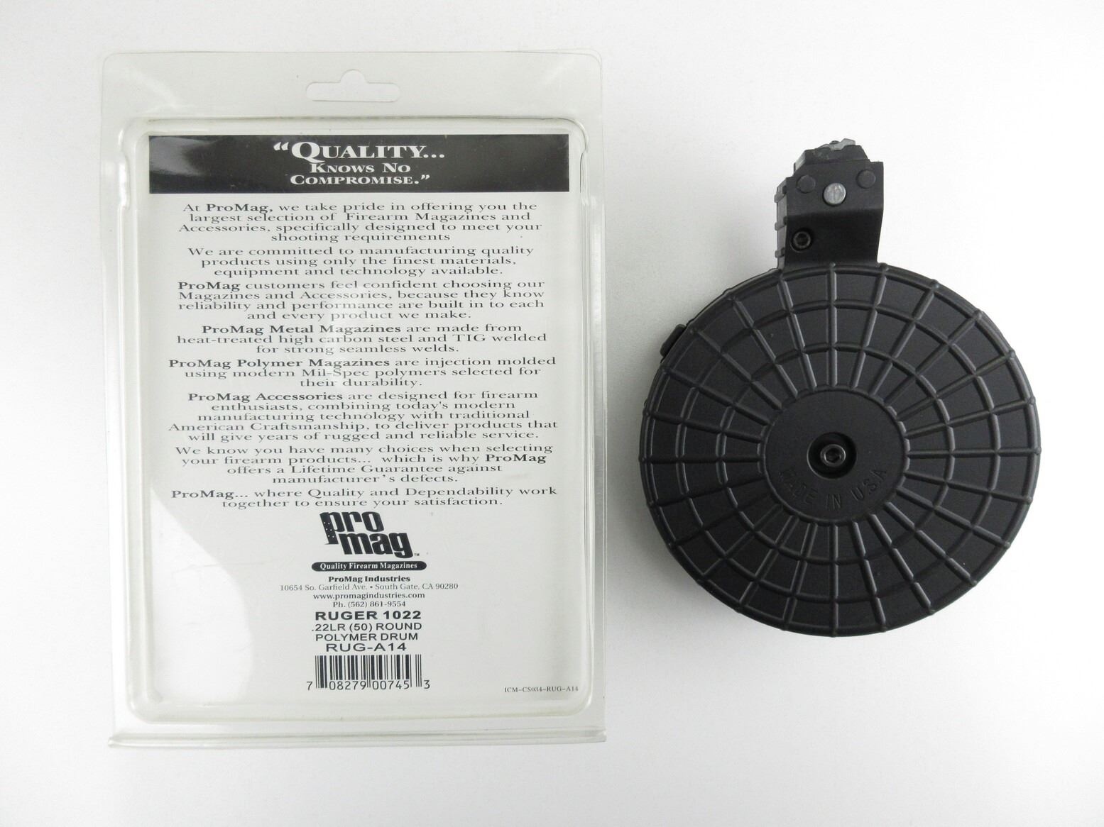 Ruger 10/22 .22 LR 10-Round Rotary Magazine - Clear Polymer/Steel (90223)