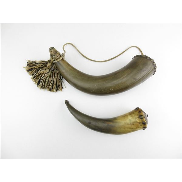 ASSORTED BLACK POWDER HORN LOT