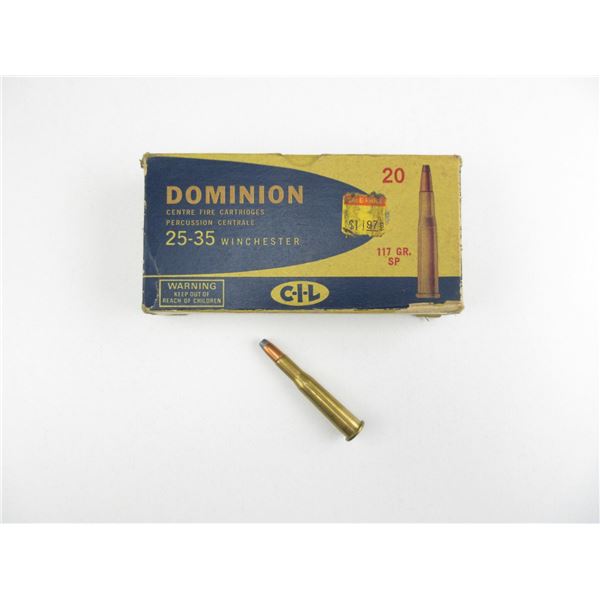 COLLECTIBLE DOMINION .25-35 AMMO LOT