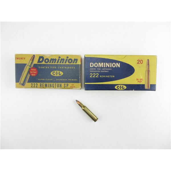 DOMINION .222 REM AMMO LOT