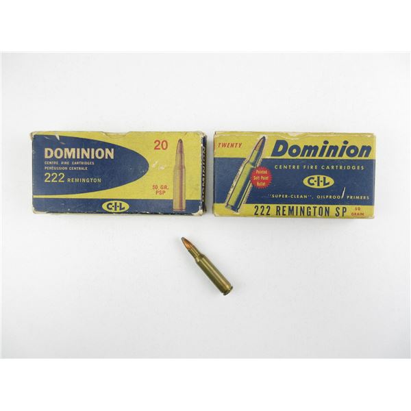 DOMINION .222 REM AMMO LOT