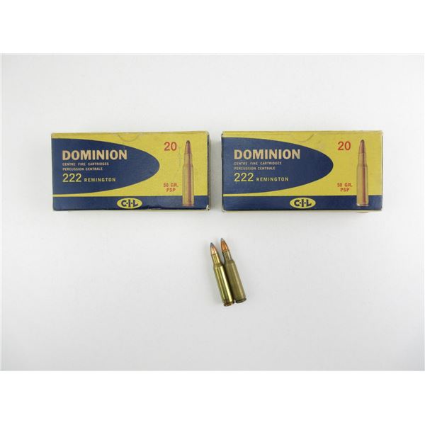 ASSORTED .222 REM AMMO LOT