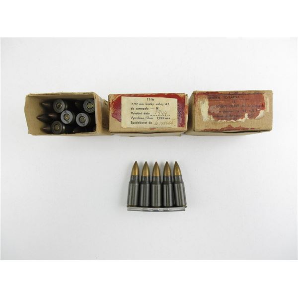 EAST GERMAN 7.92X33MM KURTZ AMMO LOT