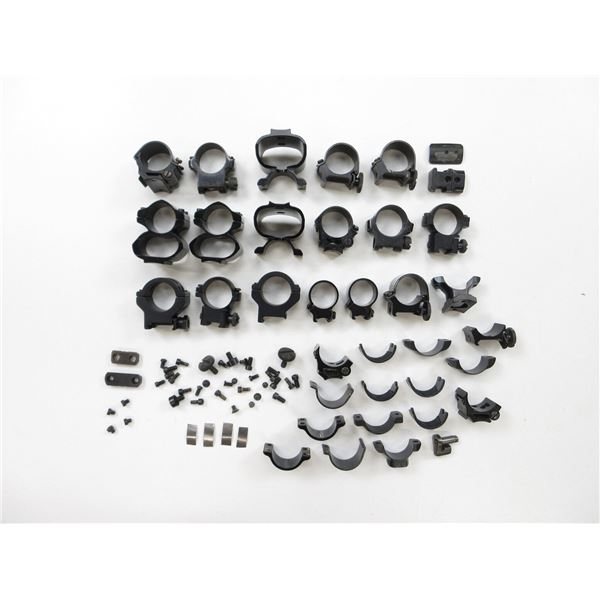 ASSORTED SCOPE RINGS AND ETC. LOT