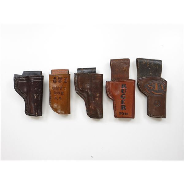 ASSORTED LEATHER HOLSTERS LOT