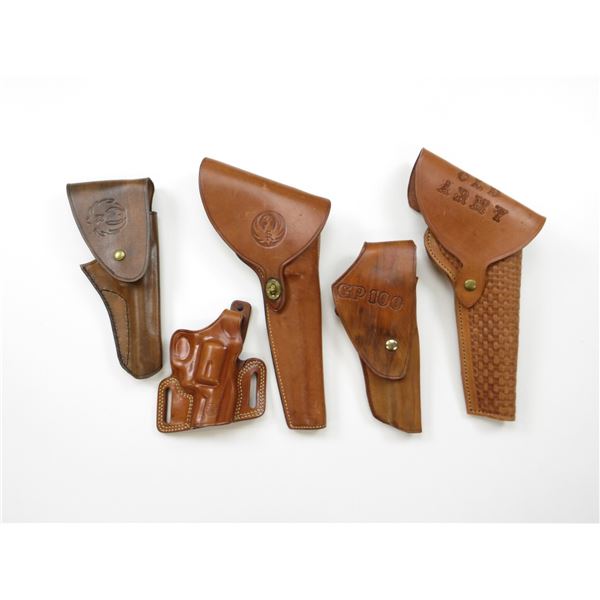 ASSORTED LEATHER HOLSTERS LOT