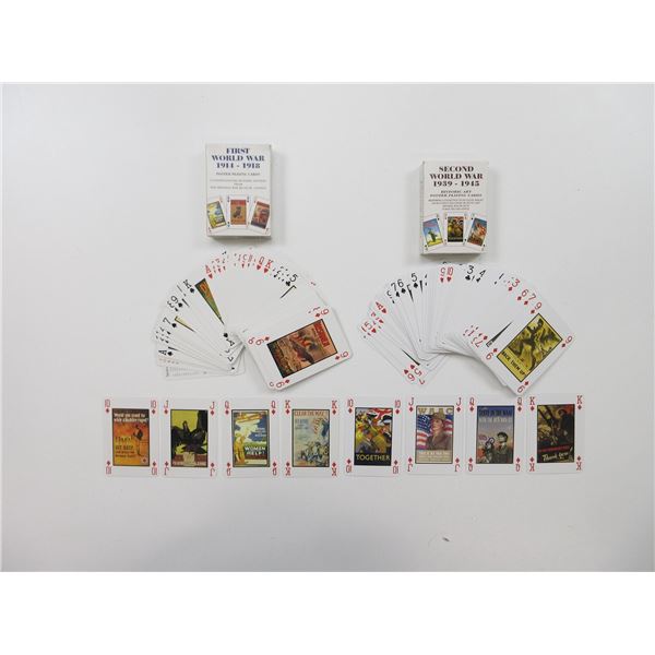 WWI AND WWII PLAYING CARD DECK LOT