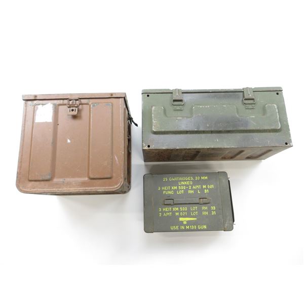 ASSORTED METAL AMMO TIN LOT