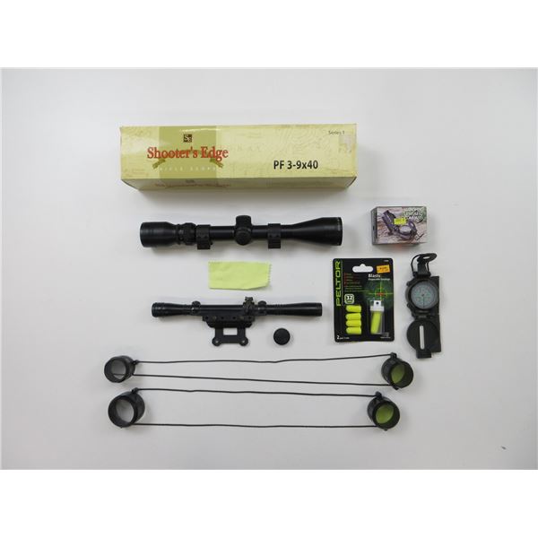 ASSORTED SCOPES AND ETC. LOT