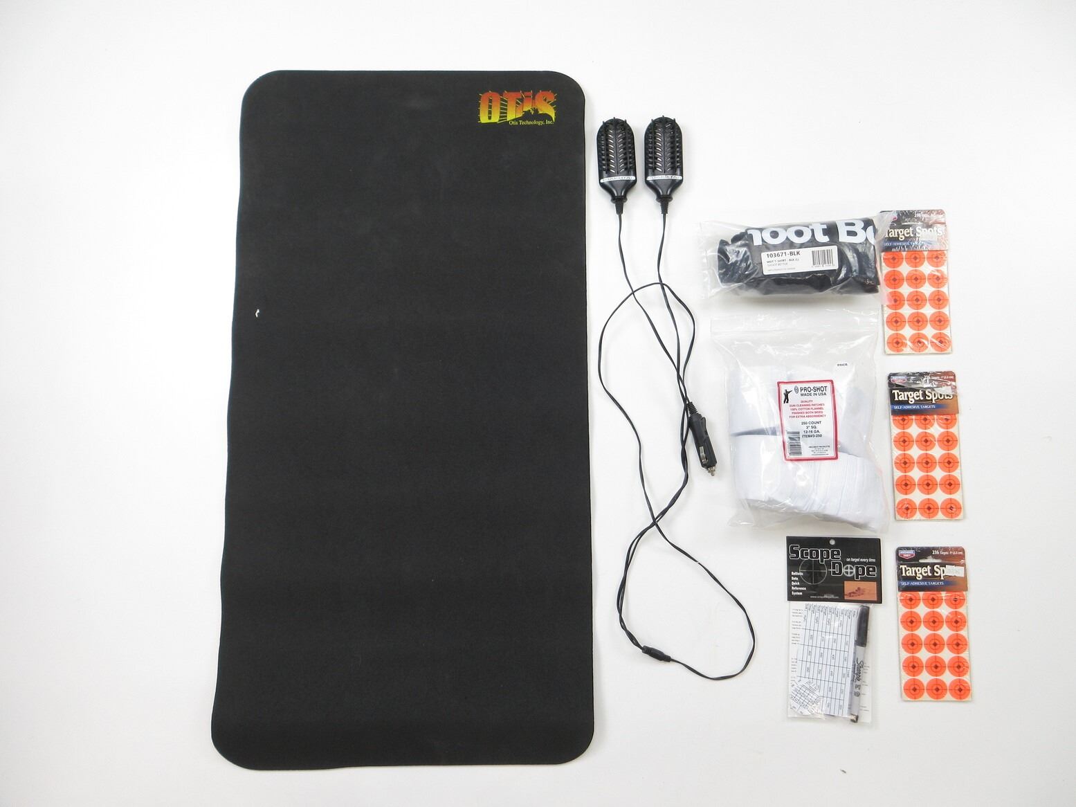 OTIS GUN CLEANING MAT, PATCHES, MDT T-SHIRT, SIZE LARGE, TARGET SPOTS ...