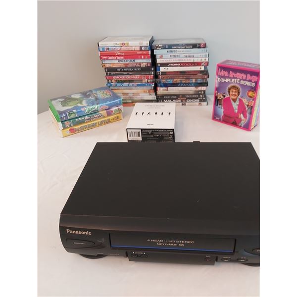 Assorted Movies & VHS Player