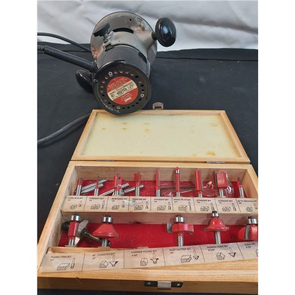 Sears Craftsman Router & Assorted Router Bits - Sunrise Estate Services Ltd