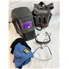 Image 1 : Welding Helmet, Safety Glasses & Craftsman Tool Belt