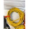 Image 4 : 2 Extension Cords (Length Unknown) Electric Work Light USB Cables & Power Bar